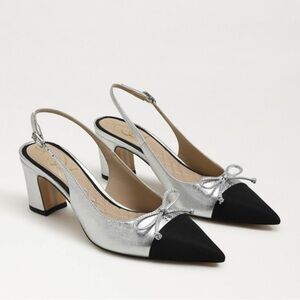 I guarantee you'll love them! Sam Edelman Silver and Black Slingback Heels​​​